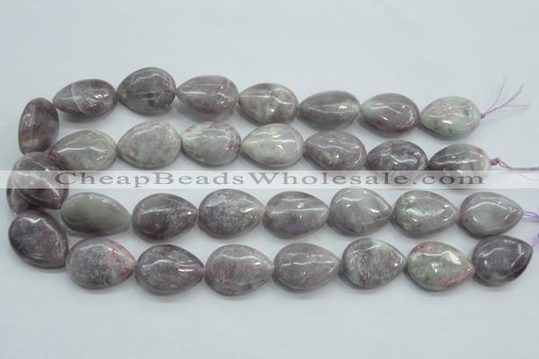 CLI60 15.5 inches 18*25mm teardrop natural lilac jasper beads wholesale