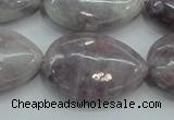 CLI61 15.5 inches 22*30mm teardrop natural lilac jasper beads wholesale