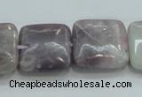 CLI62 15.5 inches 20*20mm square natural lilac jasper beads wholesale