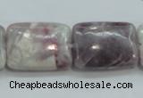 CLI64 15.5 inches 18*25mm rectangle natural lilac jasper beads wholesale