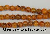 CLJ211 15.5 inches 6mm round dyed sesame jasper beads wholesale