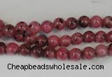 CLJ212 15.5 inches 6mm round dyed sesame jasper beads wholesale