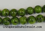 CLJ230 15.5 inches 10mm round dyed sesame jasper beads wholesale