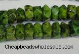 CLJ245 15.5 inches 6*11mm faceted nuggets dyed sesame jasper beads