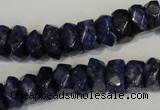 CLJ249 15.5 inches 6*11mm faceted nuggets dyed sesame jasper beads