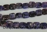 CLJ254 15.5 inches 8*8mm square dyed sesame jasper beads wholesale