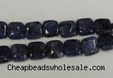 CLJ255 15.5 inches 8*8mm square dyed sesame jasper beads wholesale