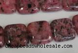 CLJ272 15.5 inches 16*16mm square dyed sesame jasper beads wholesale