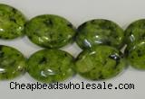 CLJ321 15.5 inches 13*18mm oval dyed sesame jasper beads wholesale