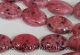 CLJ323 15.5 inches 13*18mm oval dyed sesame jasper beads wholesale