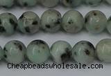 CLJ402 15.5 inches 8mm round sesame jasper beads wholesale