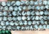 CLJ557 15.5 inches 6mm,8mm,10mm & 12mm faceted round sesame jasper beads