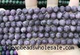 CLJ587 15 inches 8mm round matte sesame jasper beads