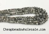 CLJ610 6mm - 14mm round sesame jasper graduated beads