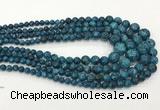 CLJ616 6mm - 14mm round sesame jasper graduated beads