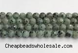 CLJ643 15.5 inches 12mm faceted round sesame jasper beads wholesale