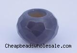 CLO10 19*30mm faceted rondelle loose grey agate gemstone beads wholesale