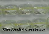 CLQ101 15 inches 13*18mm faceted rectangle natural lemon quartz beads