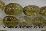 CLQ170 15.5 inches 12*16mm – 14*22mm nuggets natural lemon quartz beads