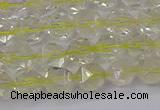 CLQ312 15.5 inches 8mm faceted nuggets lemon quartz beads