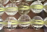 CLQ321 15.5 inches 6mm faceted round natural lemon quartz beads