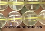 CLQ323 15.5 inches 10mm faceted round natural lemon quartz beads