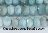 CLR110 15.5 inches 3*5mm faceted rondelle natural larimar beads