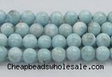 CLR15 15.5 inches 6mm round grade A natural larimar gemstone beads