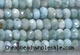 CLR159 15 inches 2*3mm faceted rondelle larimar beads wholesale