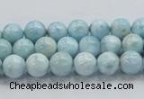 CLR16 15.5 inches 8mm round grade A natural larimar gemstone beads