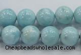 CLR18 15.5 inches 12mm round grade A natural larimar gemstone beads