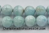 CLR20 15.5 inches 12mm round grade AA natural larimar gemstone beads