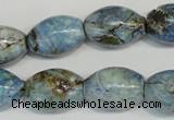 CLR206 15.5 inches 13*18mm rice larimar gemstone beads