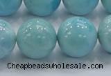 CLR23 15.5 inches 18mm round grade AA natural larimar gemstone beads