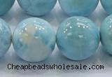 CLR24 15.5 inches 20mm round grade AA natural larimar gemstone beads