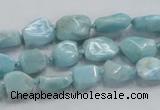 CLR26 15.5 inches 8*10mm nugget natural larimar gemstone chips beads