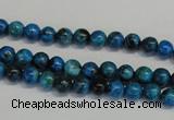 CLR300 15.5 inches 4mm round dyed larimar gemstone beads