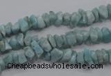 CLR31 15.5 inches natural larimar gemstone chip beads wholesale