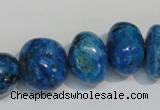 CLR316 15.5 inches 10*18mm nuggets dyed larimar gemstone beads