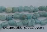 CLR32 15.5 inches 5*8mm nugget natural larimar gemstone beads