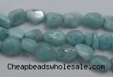 CLR33 15.5 inches 7*8mm nugget natural larimar gemstone beads