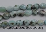 CLR35 15.5 inches 6*8mm oval natural larimar gemstone beads