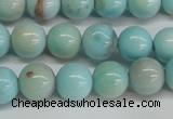 CLR352 15.5 inches 8mm round dyed larimar gemstone beads