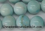 CLR355 15.5 inches 14mm round dyed larimar gemstone beads