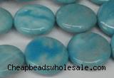 CLR364 15.5 inches 18mm flat round dyed larimar gemstone beads