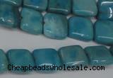 CLR380 15.5 inches 10*10mm square dyed larimar gemstone beads