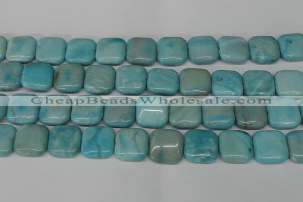 CLR385 15.5 inches 20*20mm square dyed larimar gemstone beads