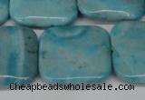 CLR386 15.5 inches 25*25mm square dyed larimar gemstone beads