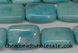 CLR393 15.5 inches 12*16mm rectangle dyed larimar gemstone beads