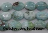 CLR40 15.5 inches 10*14mm oval natural larimar gemstone beads